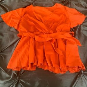 Brand New Orange wrap shirt